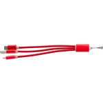 3in1 töltőkábel, piros (9215-08)