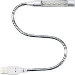 5 LED-es laptoplmpa USB csatlakozval, fm, ezst (3620-32)