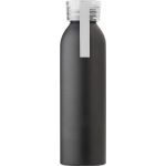 Alumnium palack, 650 ml, fekete/fehr (9305-02)