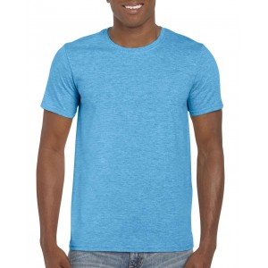 Gildan SoftStyle frfi pl, Heather Sapphire (T-shirt, pl, kevertszlas, mszlas)