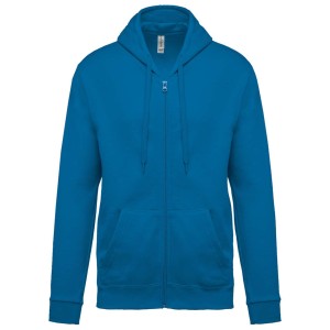 Kariban kapucnis, cipz�ras f�rfi pul�ver, Tropical Blue