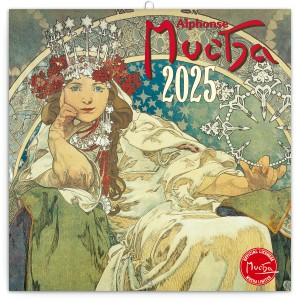 Lemeznaptr Alphonse Mucha 2024, 30  30 cm (naptr)