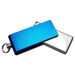 Mini Rotate fém pendrive, kék, 8GB (raktári) (1Z39272HC)
