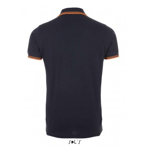 Sols Pasadena frfi pikpl, French Navy/Neon Orange (gallros pl, 90-100% pamut)